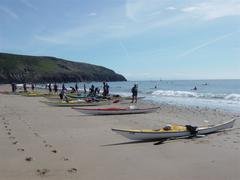 landing at Porth Ceiriad