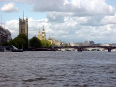 View from Vauxhaul looking down river towards Westminster (click to enlarge)